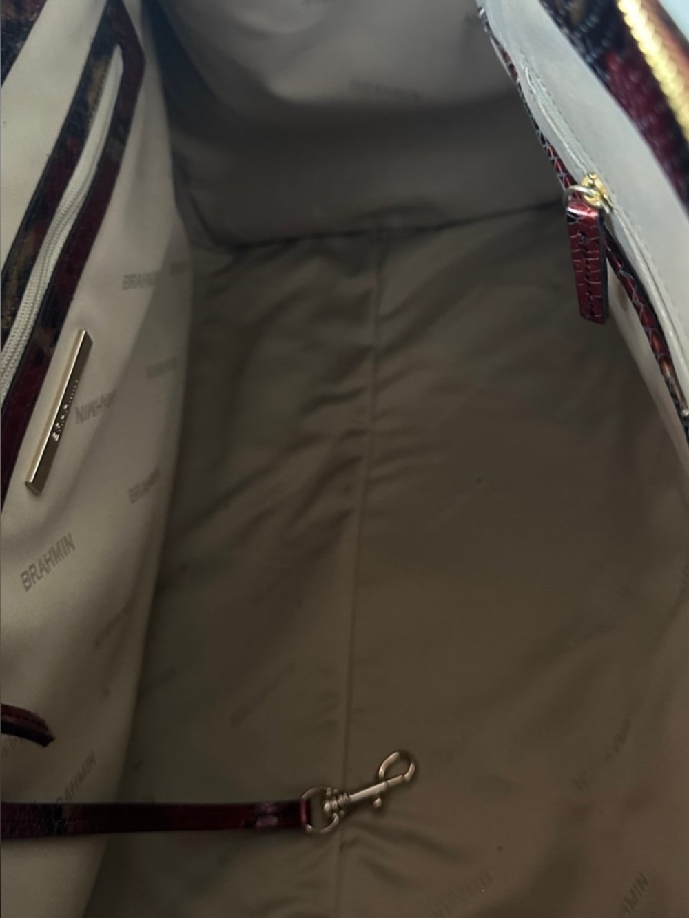 Brahmin anywhere weekender crimson rosebay genuine Leather - Picture 7 of 8